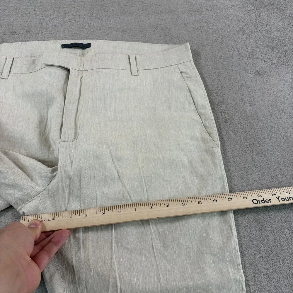 John‎ Varvatos Mercer Slim Fit Pants in Beige Italian Linen Blend Men 36x28 $598